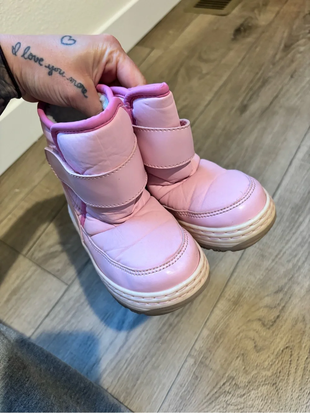 Circo Pink Kids Snow Boots with Hook-and-Loop Strap